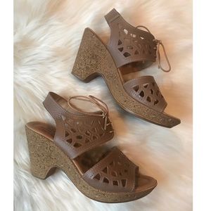 • Spring Step Wedged Sandal Heels •